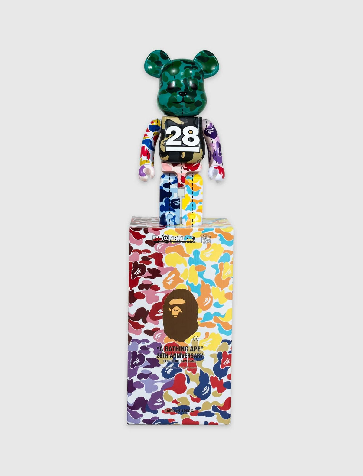 A BATHING APE 28TH ANNIVERSARY CAMO #4 1000% BEARBRICK