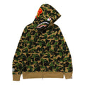 A Bathing Ape ABC Camo 2nd Shark Full Zip Hoodie 'Green' 1M30-115-008-GRN