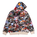 A Bathing Ape Hybrid Camo Multi Badge Shark Relaxed Fit Full Zip Hoodie 'Multicolor' 0ZXSWM324151RMLX