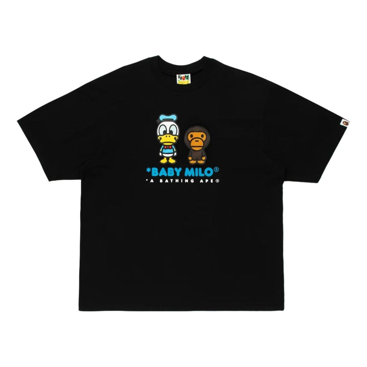 A Bathing Ape x Disney Donald Duck Baby Milo Relaxed Fit T-Shirt 'Black' 0ZXTEM917101Q-BLK