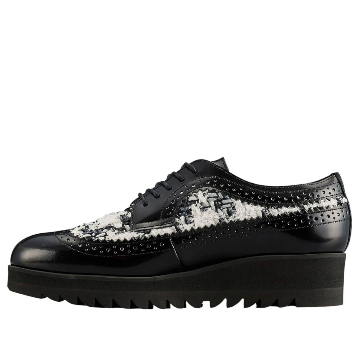 (WMNS) Onitsuka Tiger Brogue 'Black White Tweed' 1182A629-001