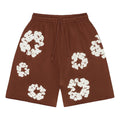 Denim Tears Cotton Wreath Logo Shorts 'Brown White' 402-905-30