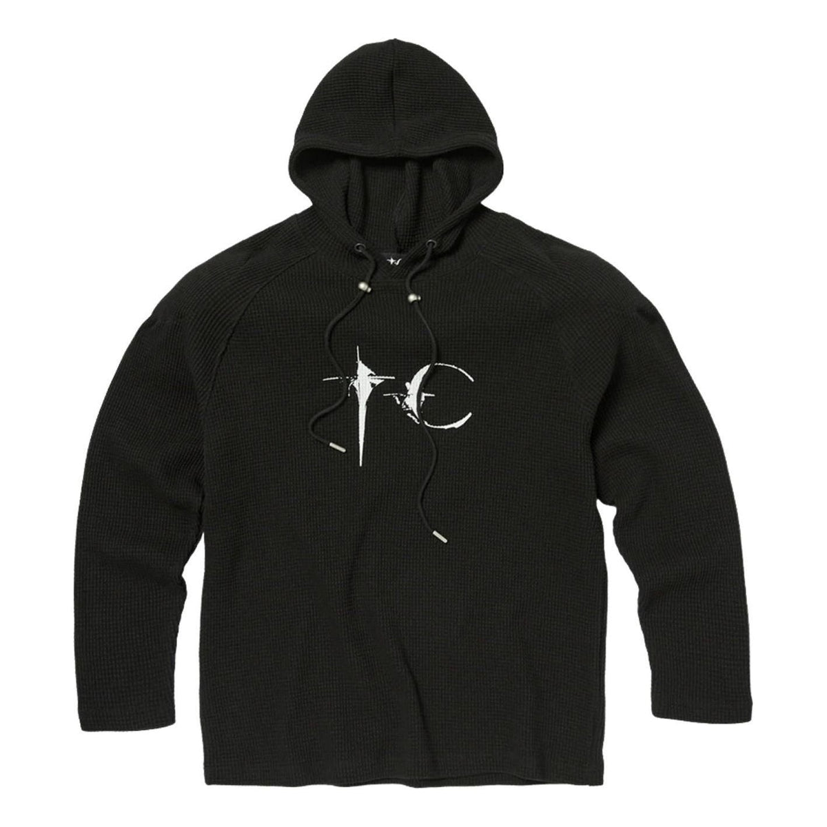Thug Club Bulk Shoulder Waffle Hoodie 'Black' TC26TS0902