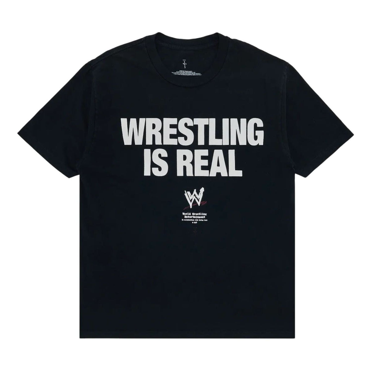 Travis Scott Wrestling Is Real T-shirt 'Black' 01945-1SS2504CJBTSW-BLAC