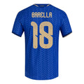 adidas Italy 26 Home Barella Authentic Jersey Asia Sizing 'Bold Blue' KW7733