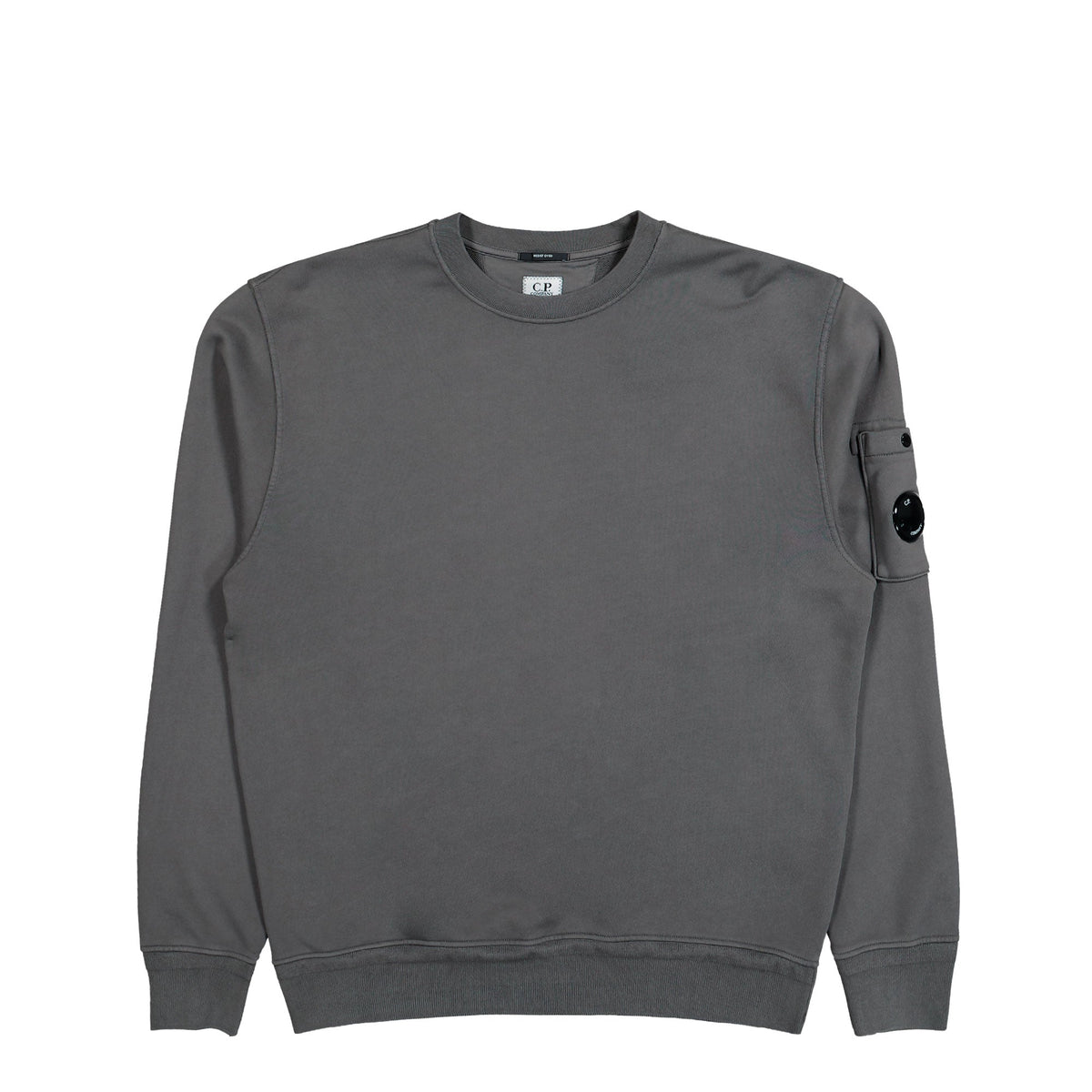 Cotton Diagonal Fleece Crewneck Lens Sweatshirt