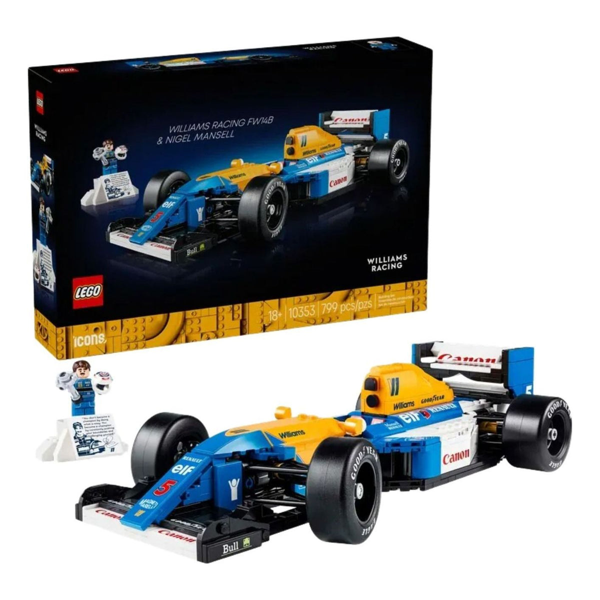 LEGO Icons Williams Racing FW14B and Nigel Mansell 10353