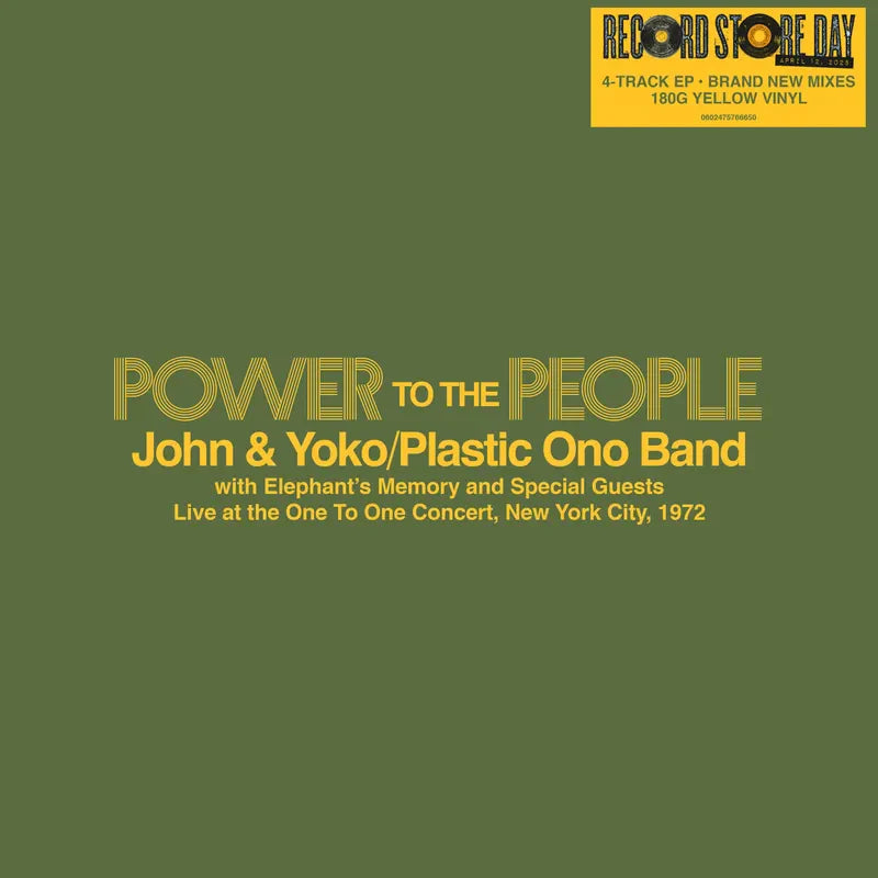 John & Yoko, The Plastic Ono Band, Elephant's Memory - Power To The People - Live at the One-To-One Concert, New York City, 1972 [ VINYL LP ]
