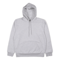 Hooded Script Embroidery Sweat Ash Heather / White
