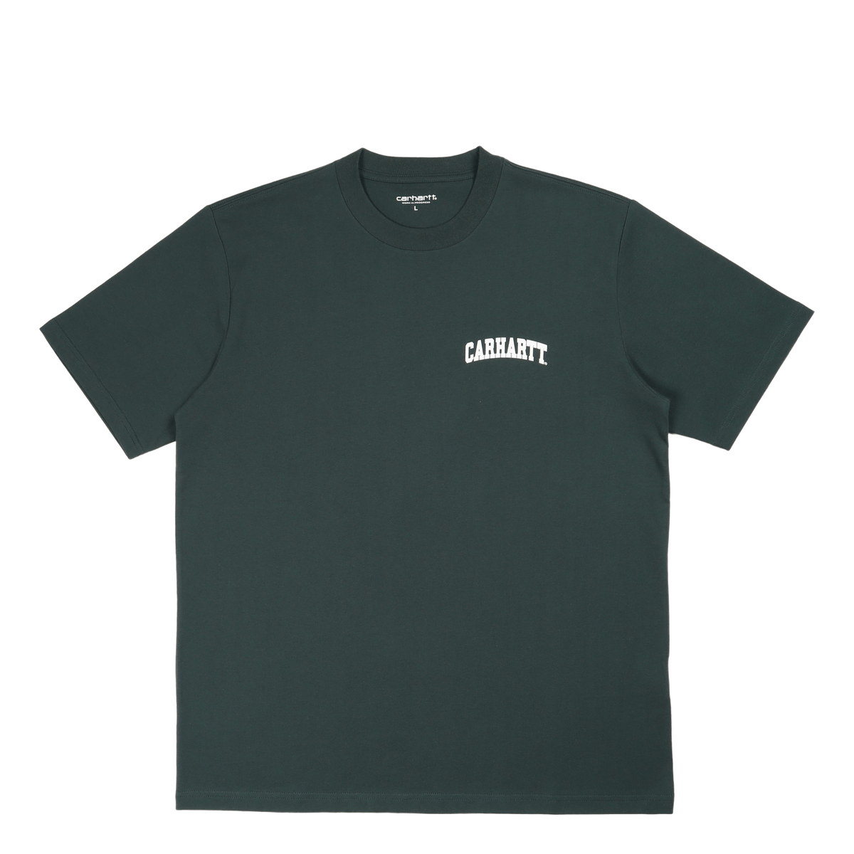 S/s University Script T-shirt Juniper / White