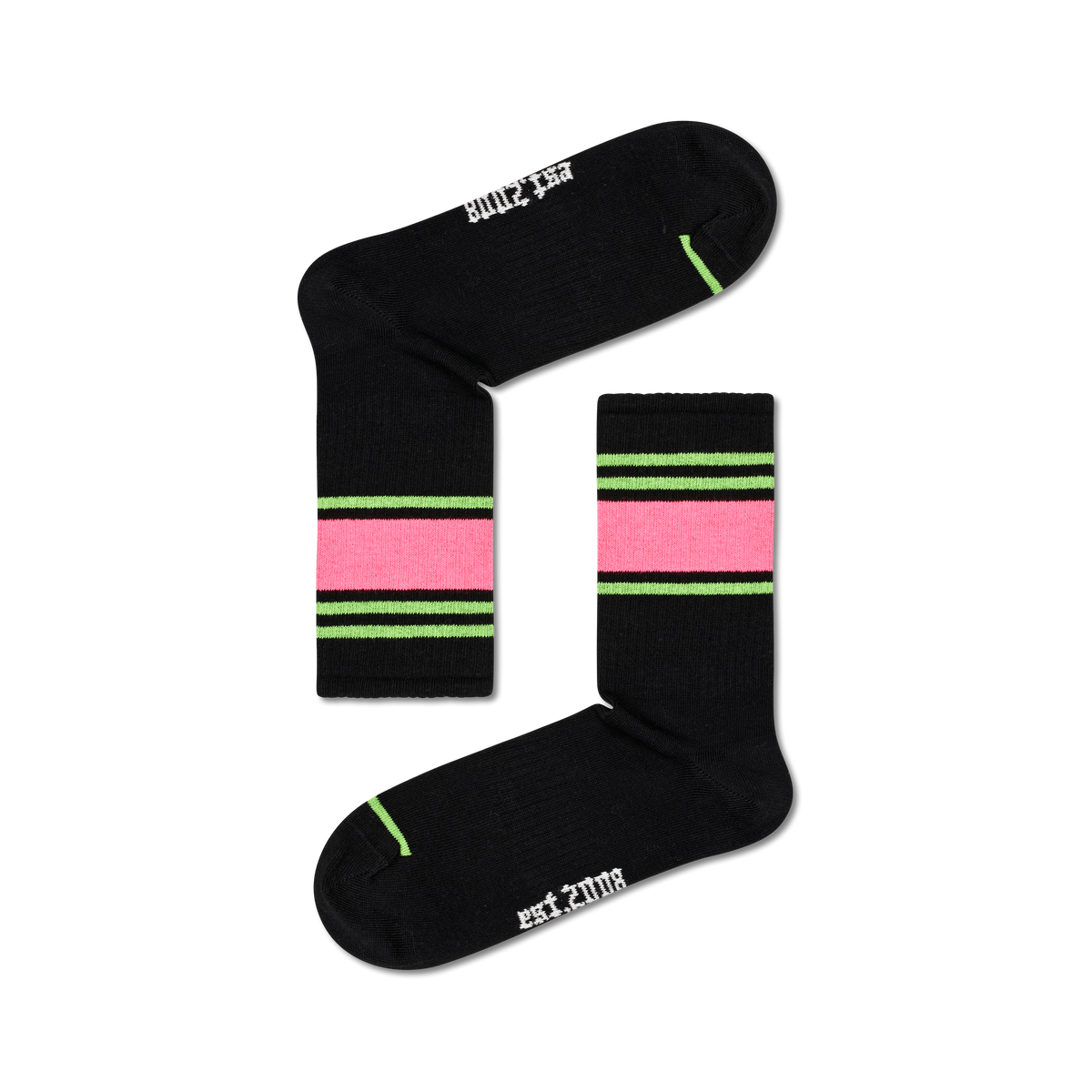 Blocked Stripe 3/4 Crew Sock 9000