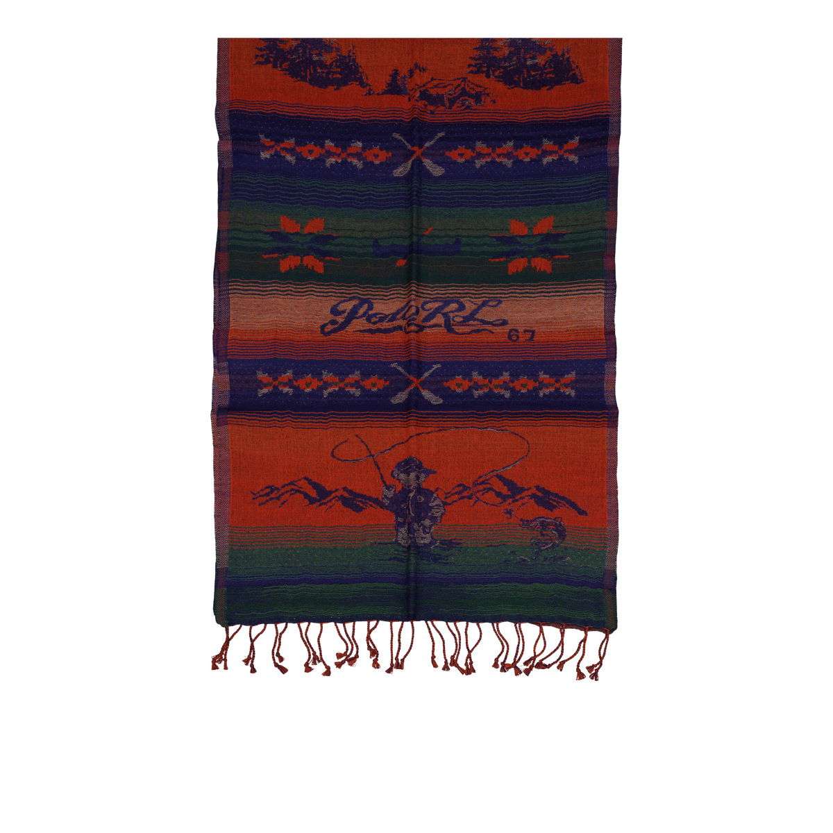 Polo Bear Scenic Wool Scarf Multi