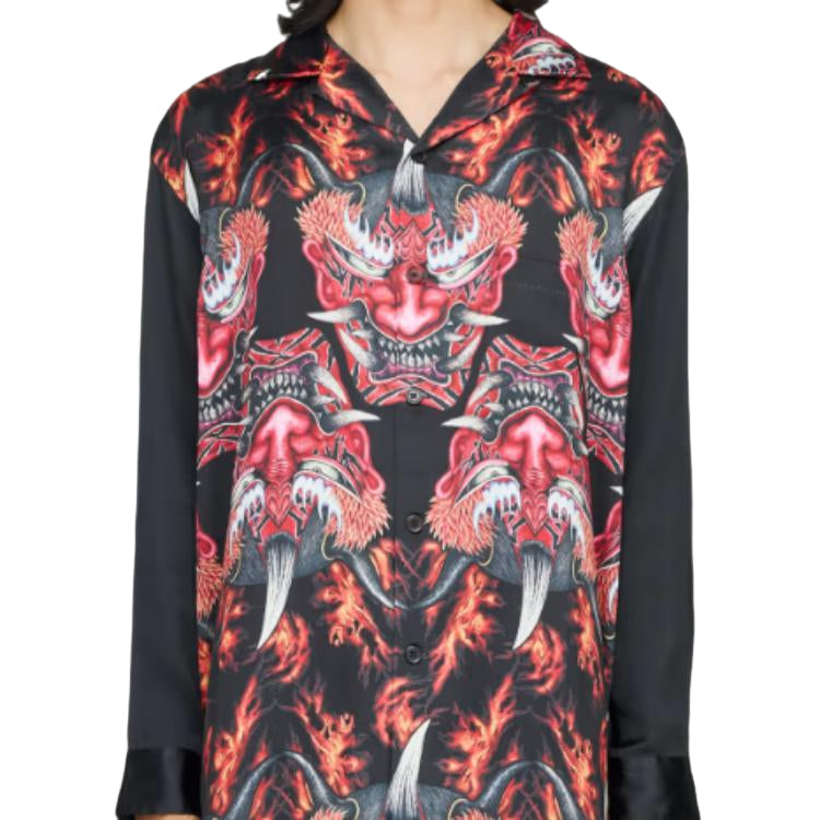 adidas x Y-3 Red Satin Graphic Shirt Asia Sizing 'Multicolor' KQ8558