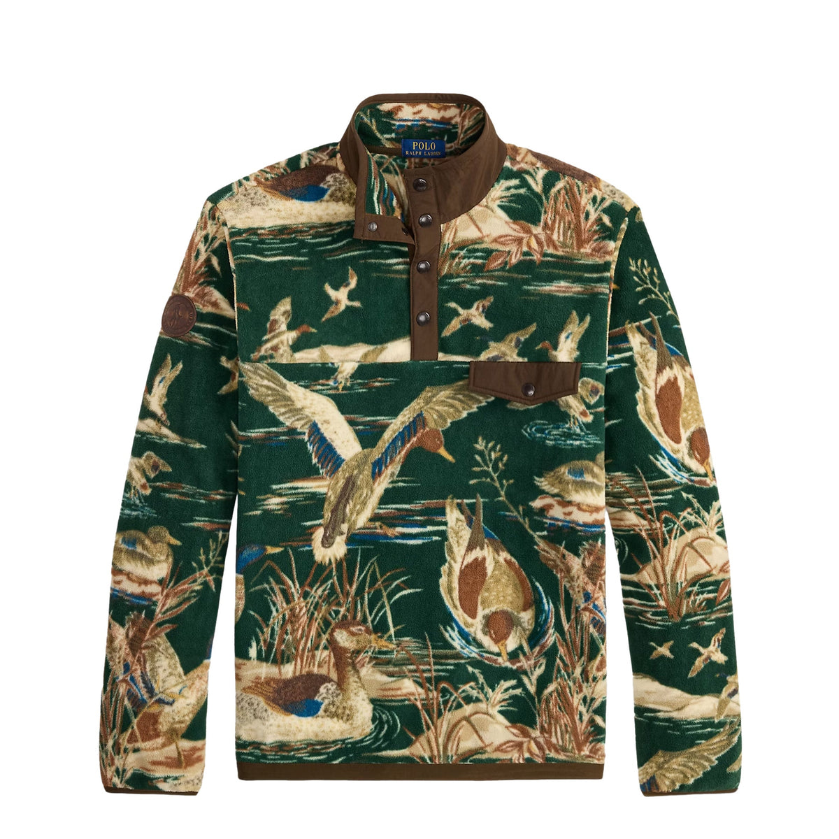 Polo Ralph Lauren Duck-Print Brushed Fleece Pullover