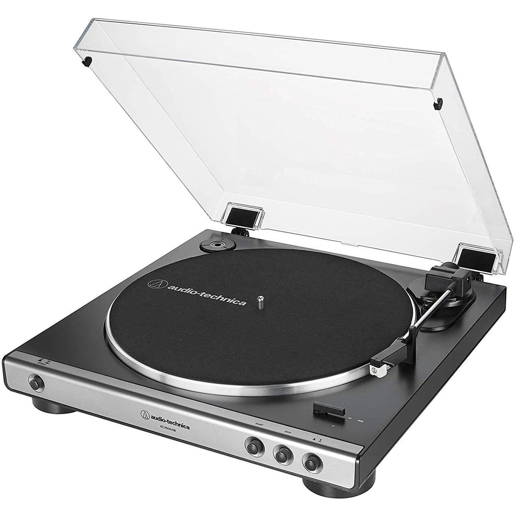 Audio-Technica AT-LP60XUSB Automatic Belt Drive Turntable (Grey) [Tech & Turntables]