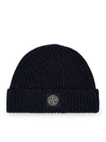 BEANIE IN MAGLIA A COSTINE CON PATCH DEL LOGO COMPASS
