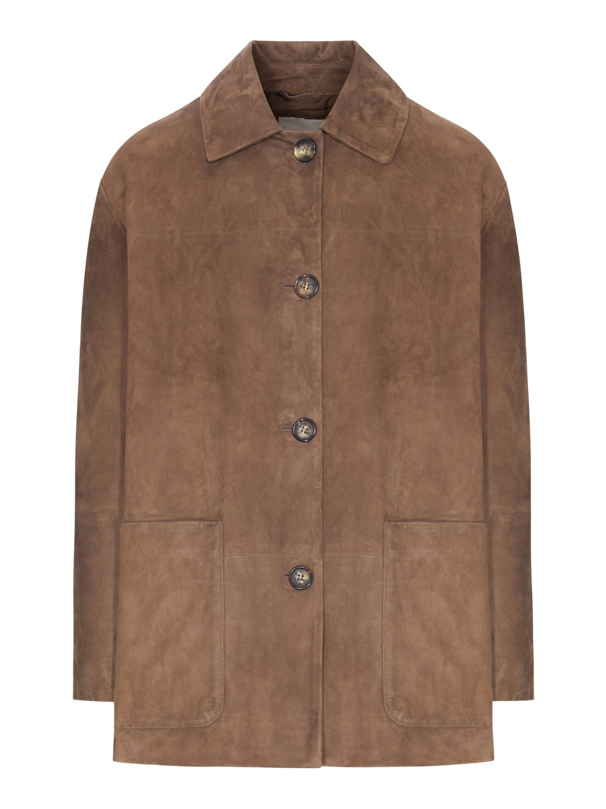 OVERSHIRT IN PELLE DI AGNELLO SCAMOSCIATA