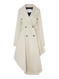 TRENCH COAT ASIMMETRICO DOPPIOPETTO IN COTONE