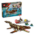 LEGO Jurassic World Brick-Built Mosasaurus Boat Mission 76974