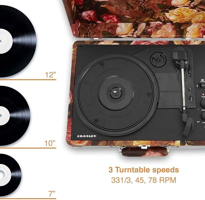 Crosley Cruiser Plus Turntable - Floral [Tech & Turntables]