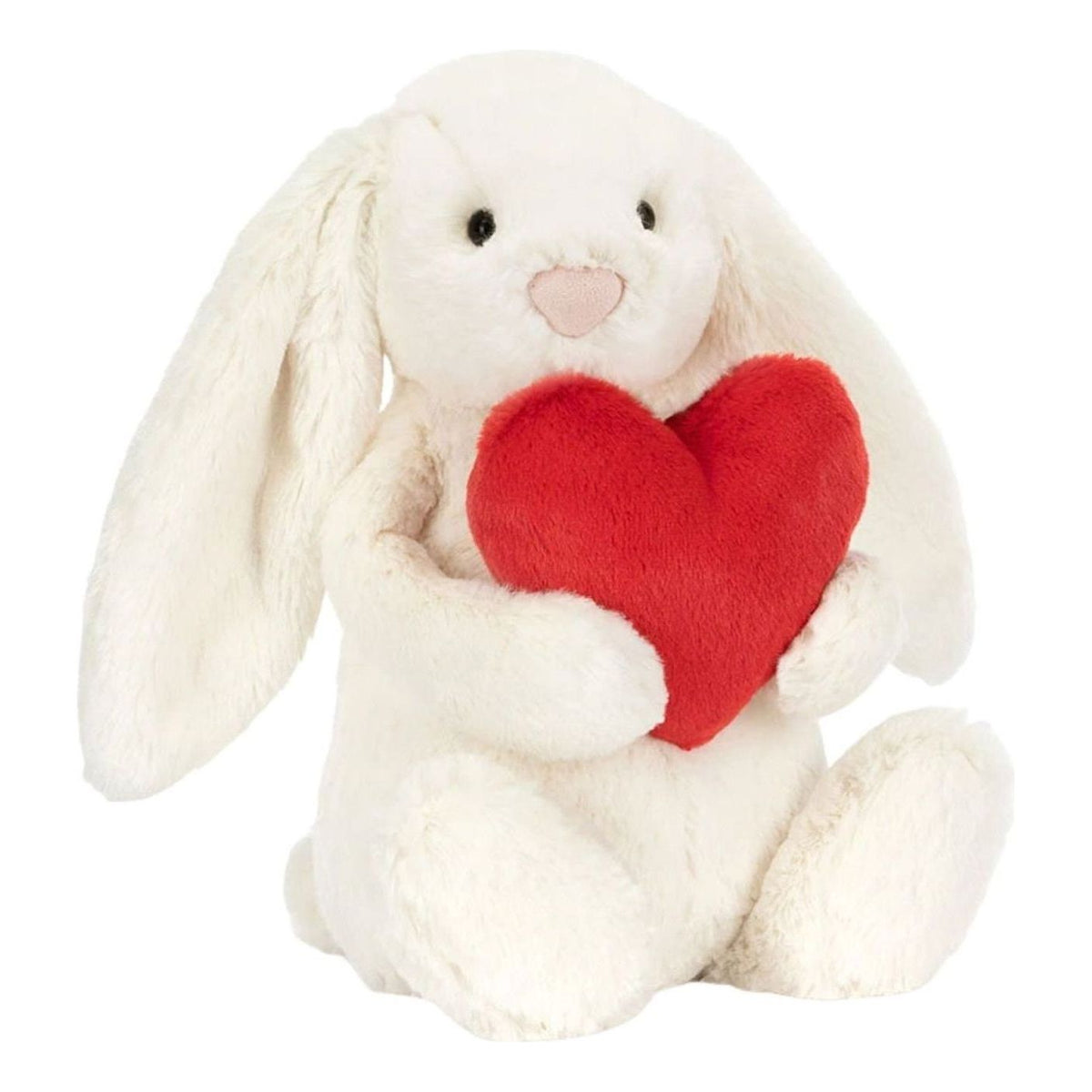 Jellycat Bashful Red Love Heart Bunny Medium 'White' BB3LOVE