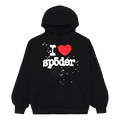 Sp5der I Heart SP5 Hoodie 'Black' SP5-LOVEBLK-HD