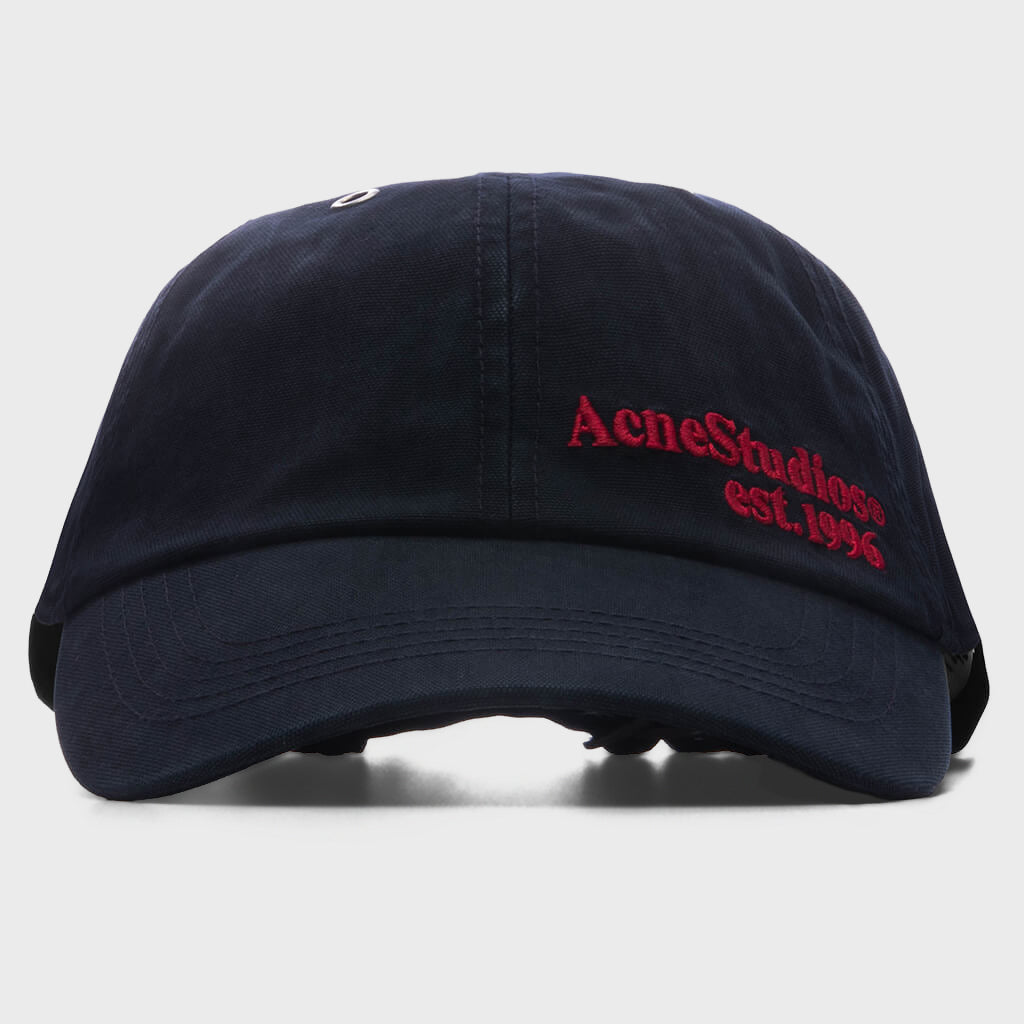 Waxed Logo Cap - Evening Blue