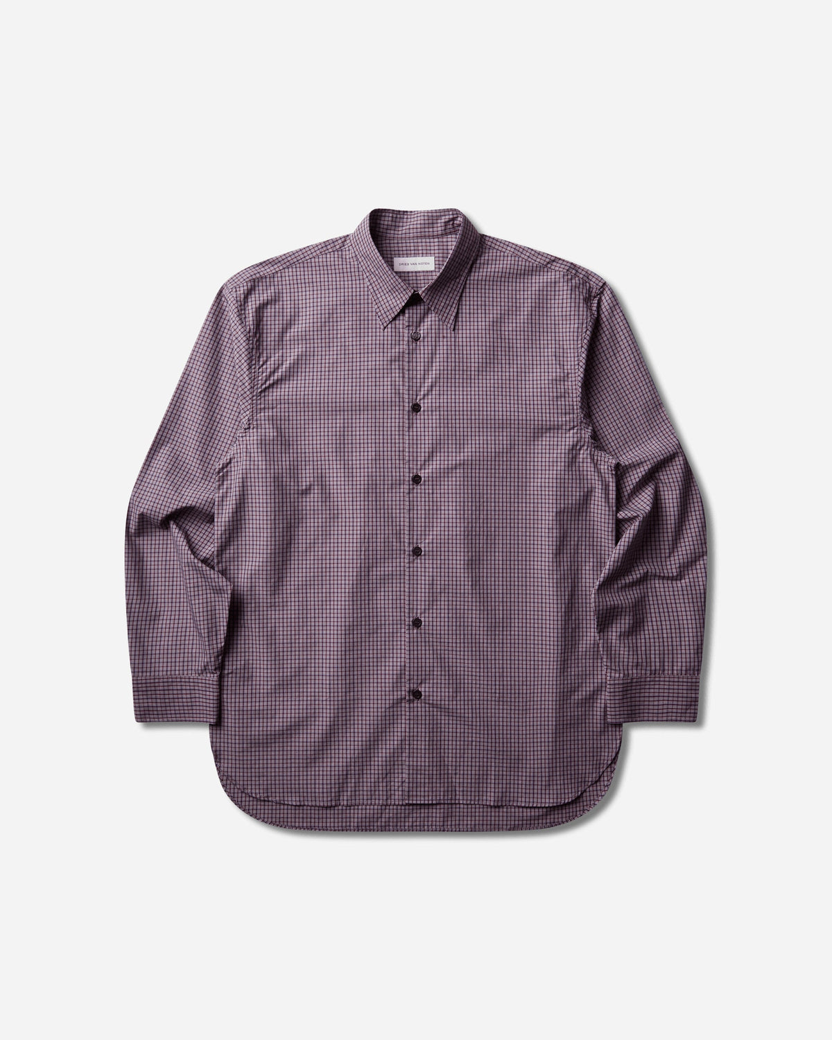 Men's Loose Cotton Shirt Purple