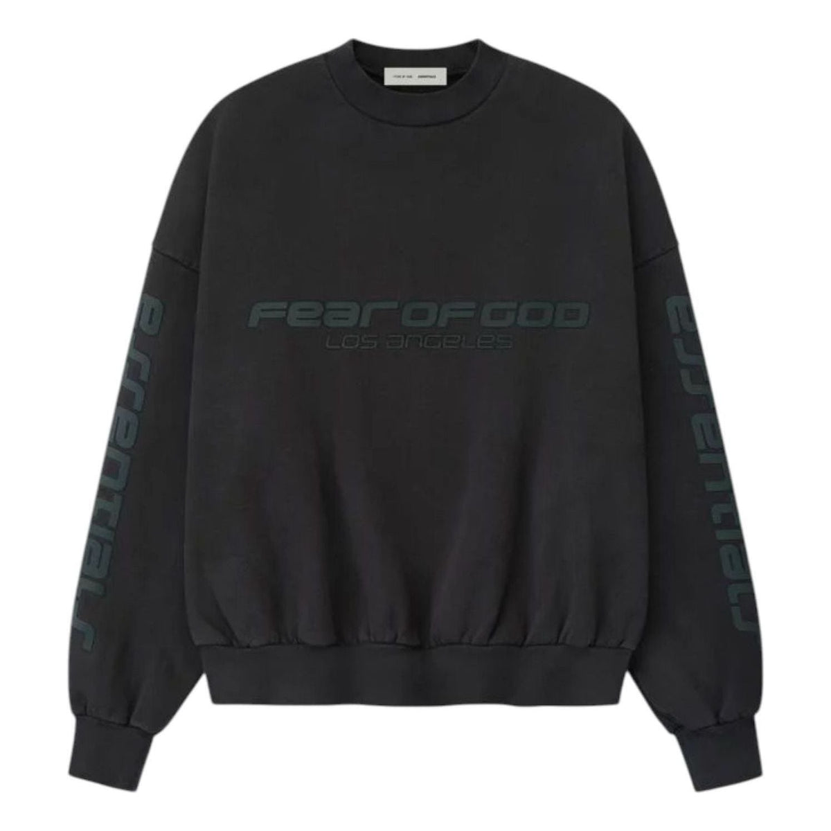 Fear of God Essentials Los Angeles Heavy Fleece Cropped Sweatshirt 'Vintage Black' 192HO256893F