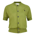 (WMNS) AMI Short-Sleeve Merino Wool Cardigan 'Matcha Green' FKC387-KN0039-A091