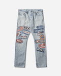 Men's DPC Processed Slim Straight Denim Pants Light Indigo Blue