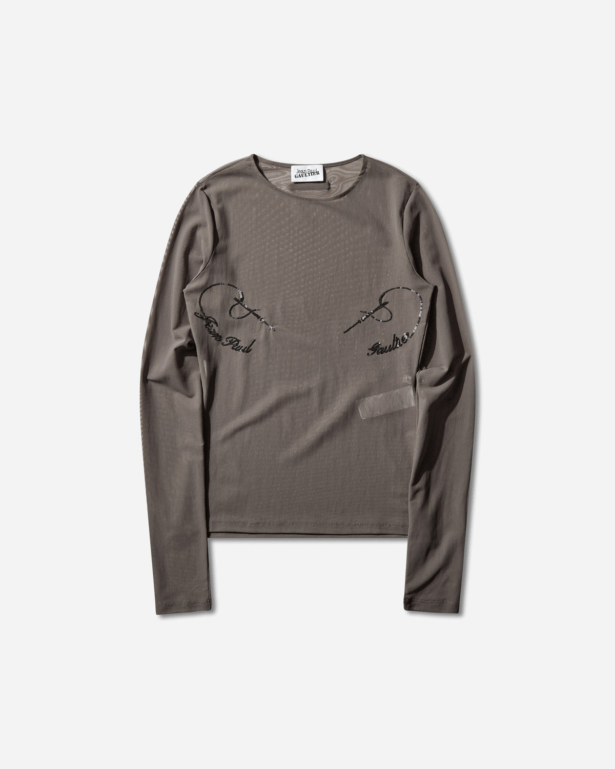 Women's Sequin Needles Top Dark Grey
