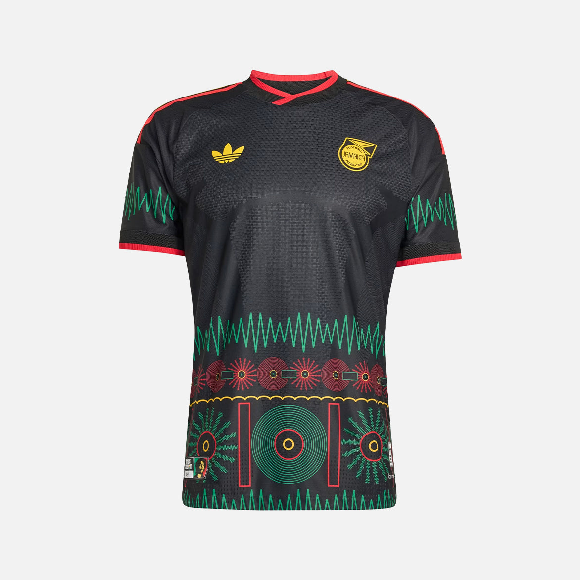 JAMAICA 26 X BOB MARLEY AWAY AUTHENTIC JERSEY - BLACK