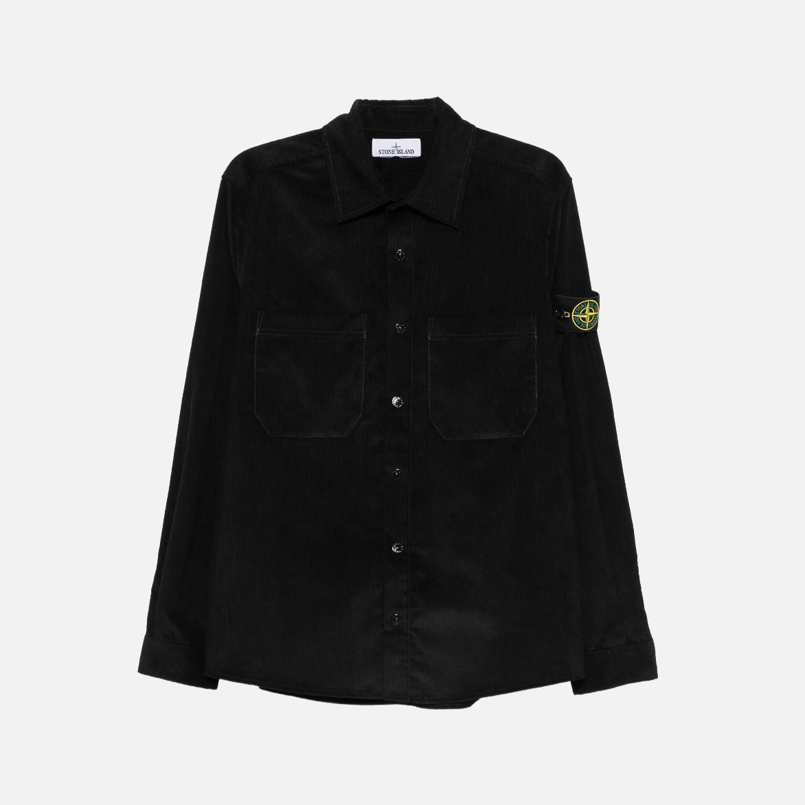 1200042 MICRO CORDUROY OVERSHIRT - BLACK