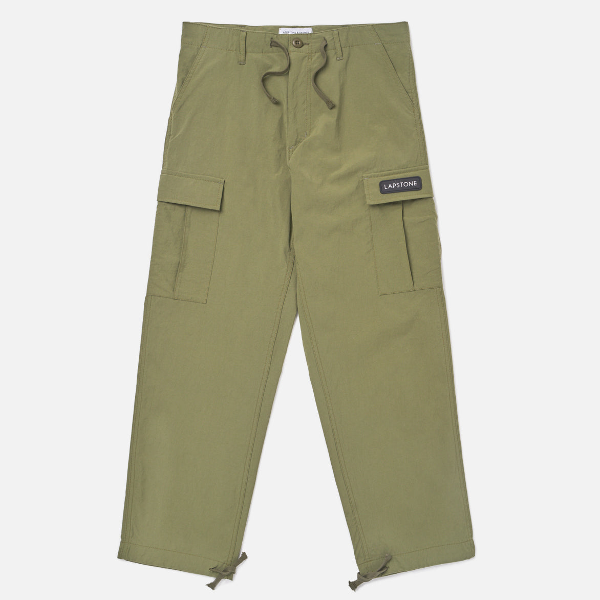 NYLON RELAXED CARGO PANT - OLIVE