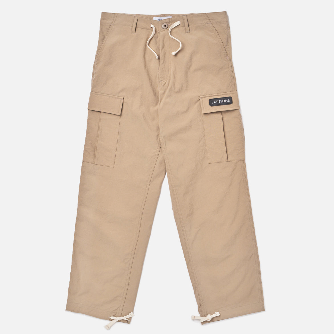 NYLON RELAXED CARGO PANT - KHAKI