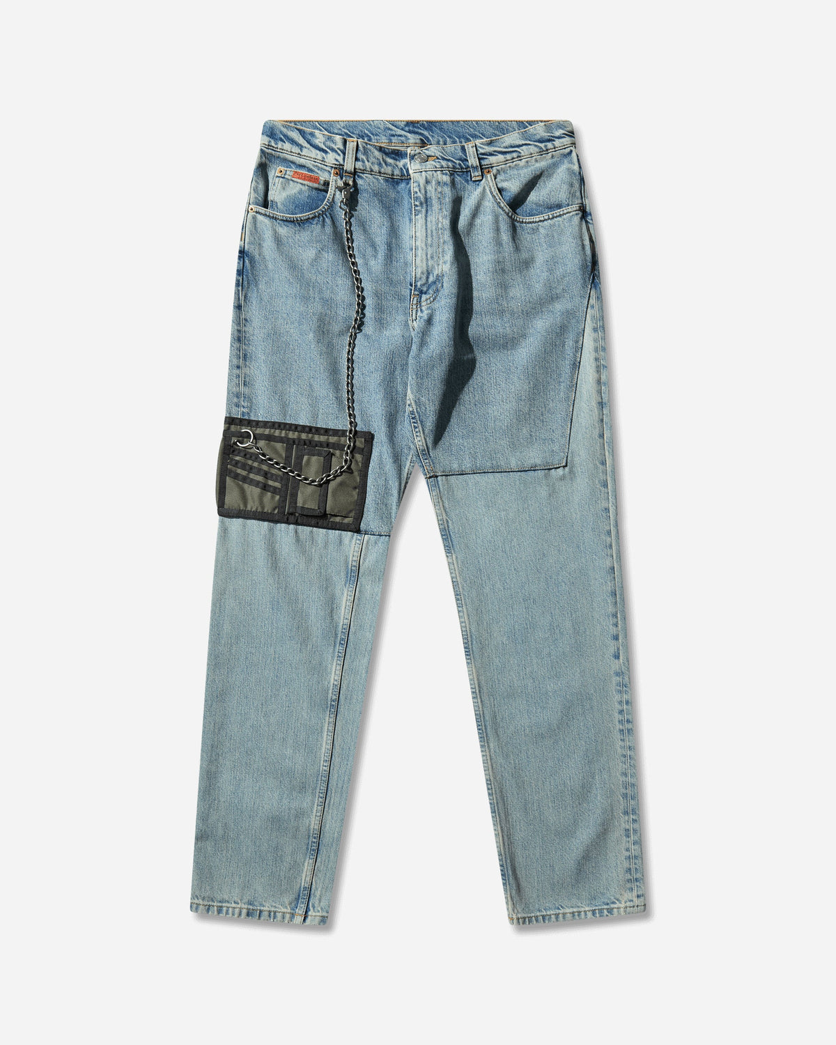 Wallet Jeans Blue Patchwork Wash