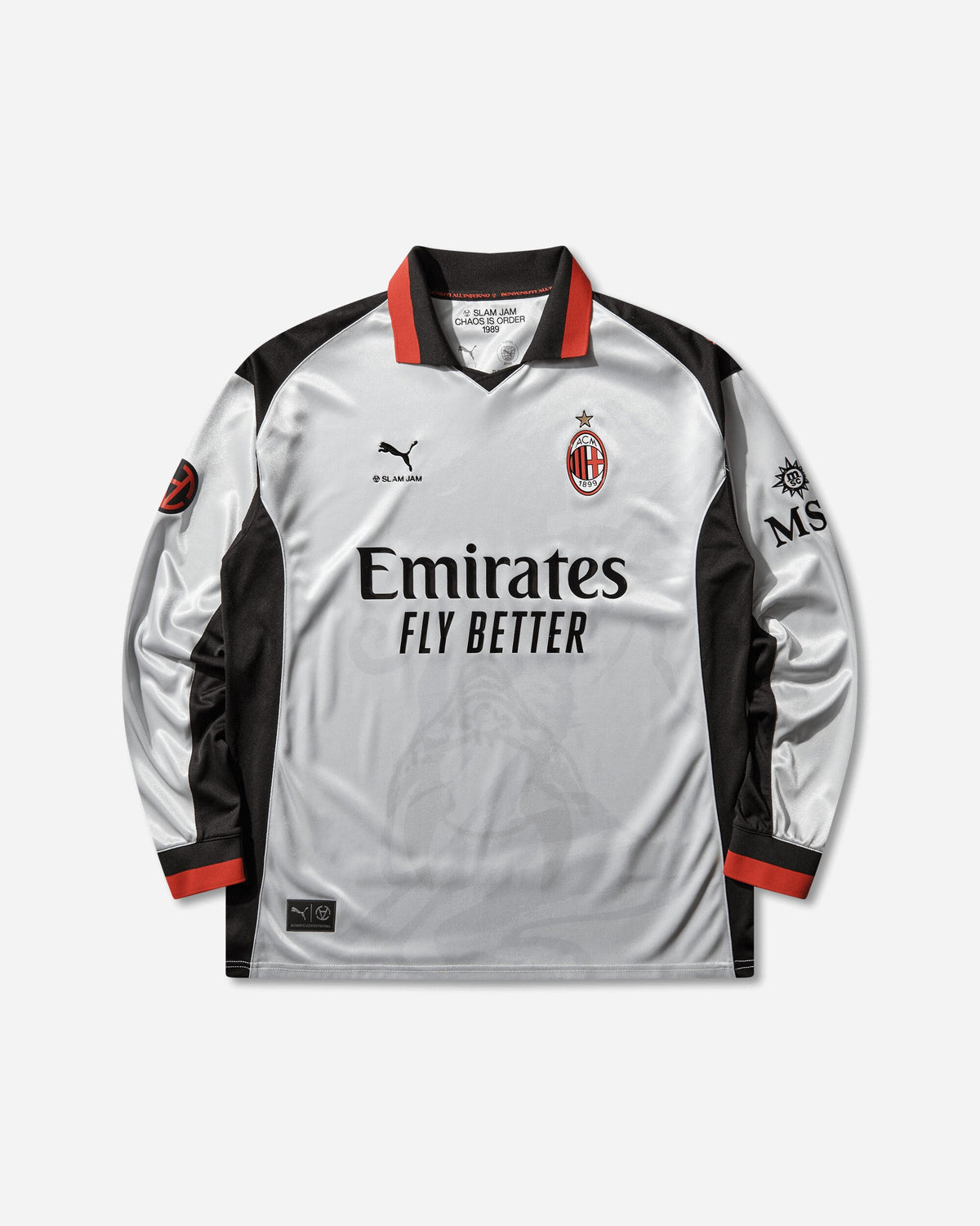 AC Milan x Slam Jam Limited Edition Longsleeve Jersey Grey