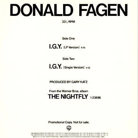 Donald Fagen - I.G.Y. (What A Beautiful World) [ VINYL LP ]