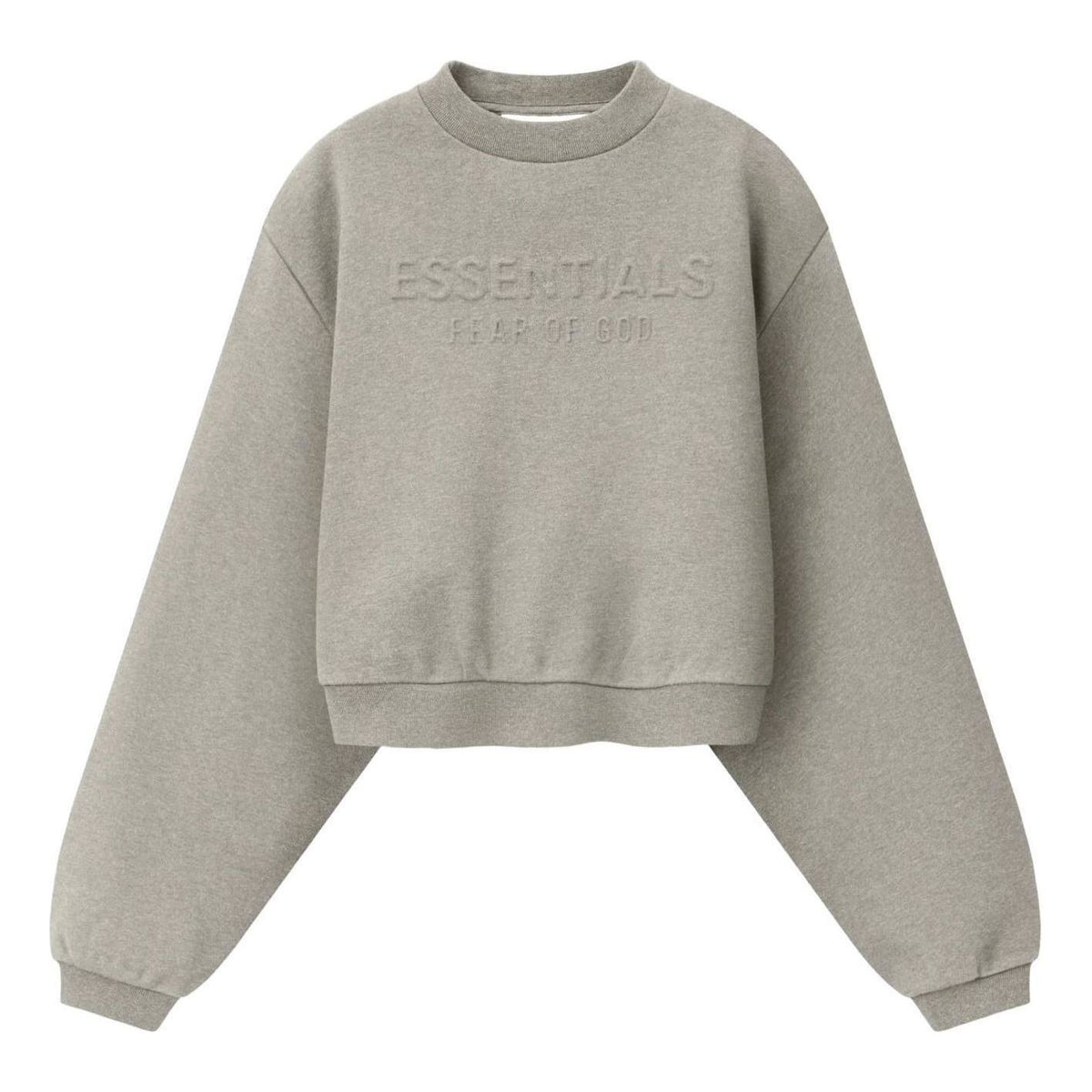 (WMNS) Fear of God Essentials Embossed Modern Cropped Crewneck 'Warm Heather' RW01479-0096 - Fear of God Essentials Professional Edition