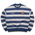 Criminal Damage Striped FC Sweatshirt - Navy/Cream