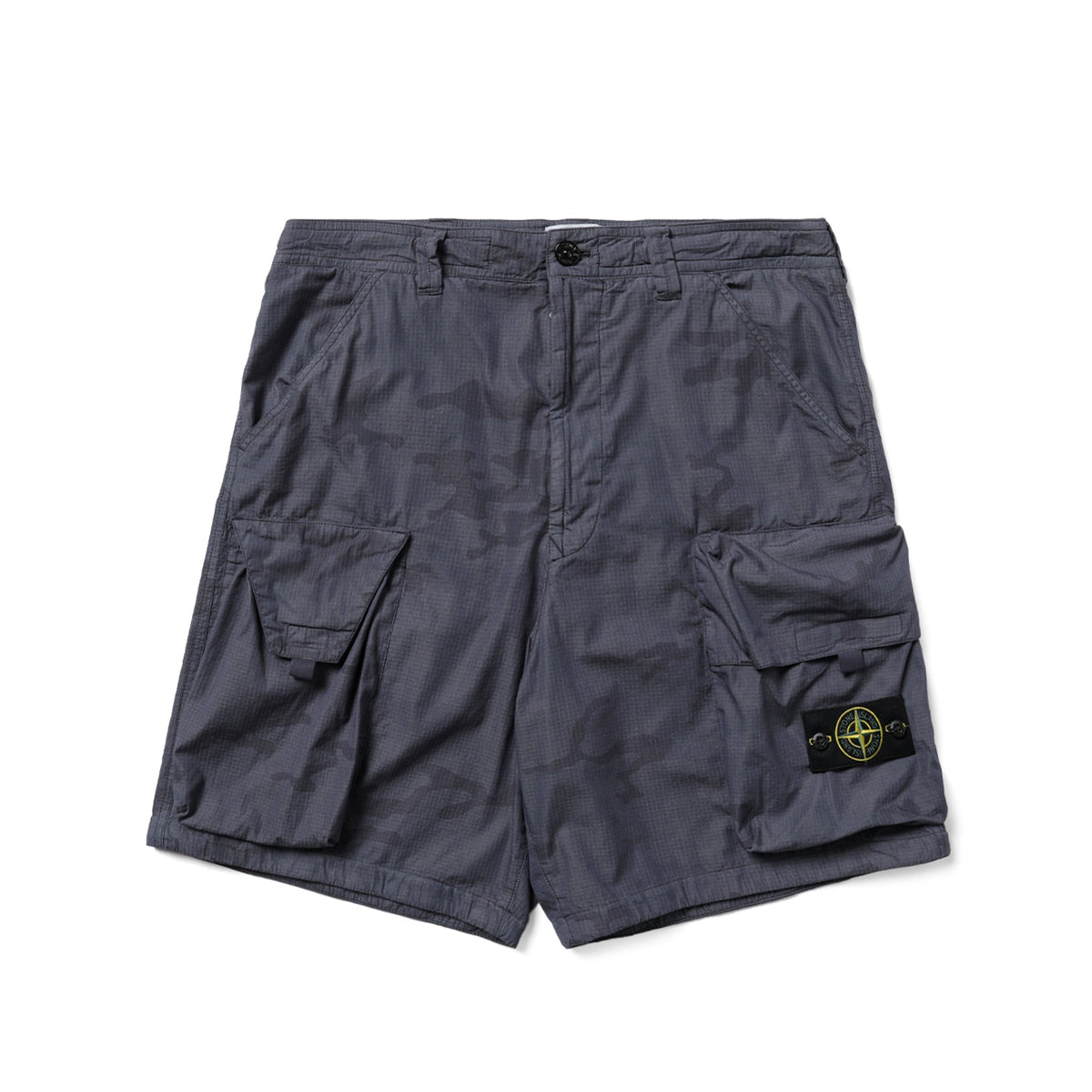 Stone Island Camo Bermuda Short Blue Grey