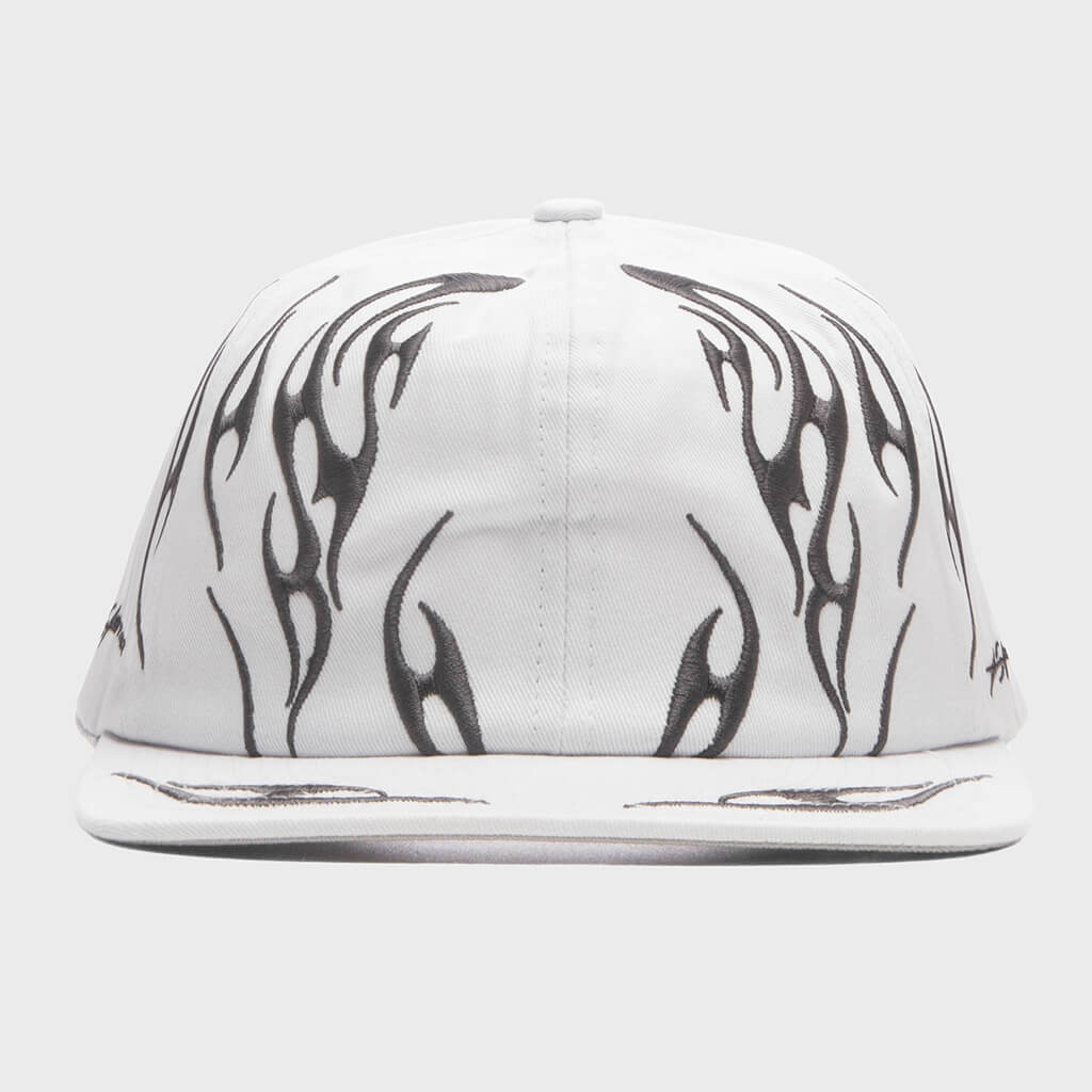 Tribal Flame Hat - White