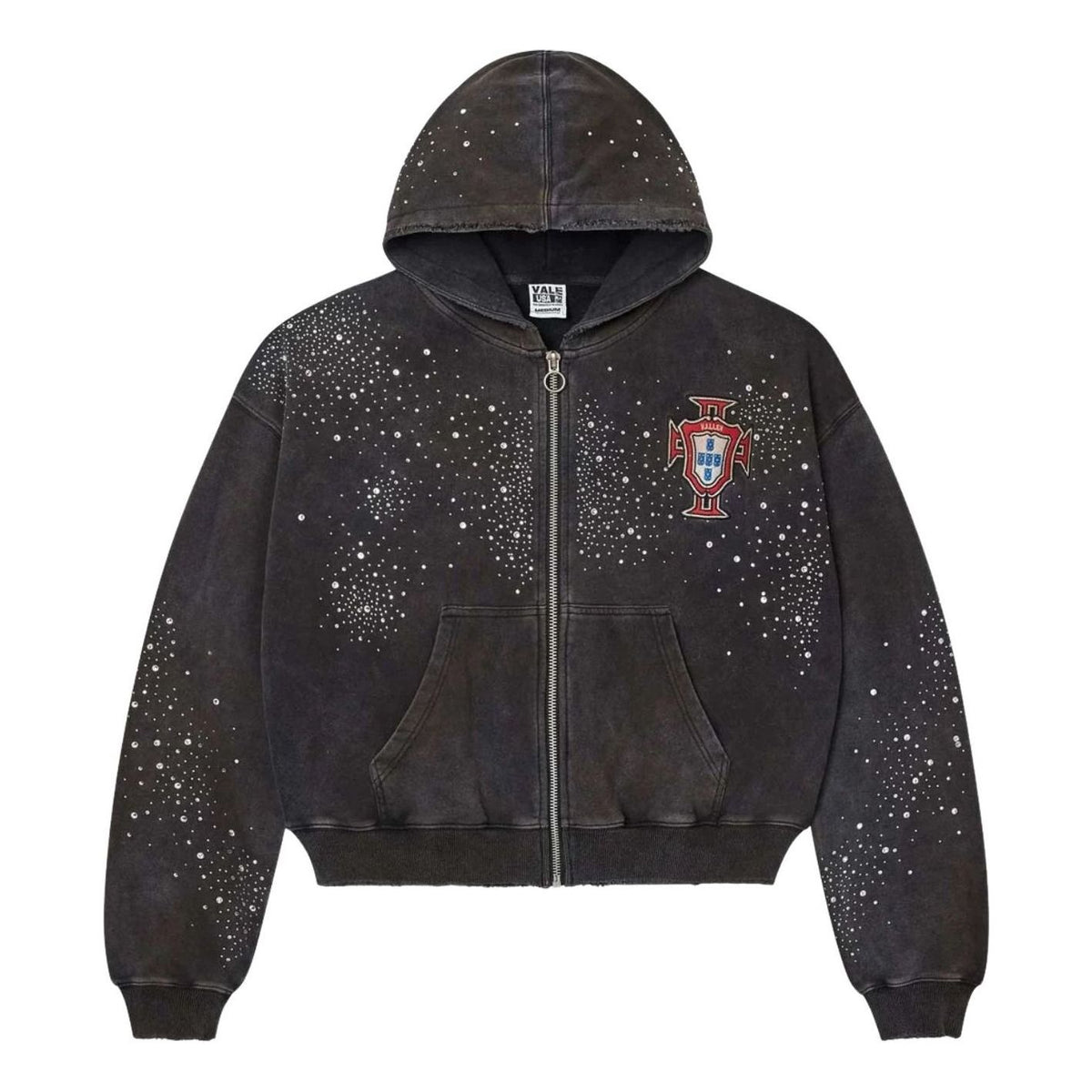 Vale Pluto Cluster Zip Up Hoodie 'Black' VALE-08-007-PCZU-BK