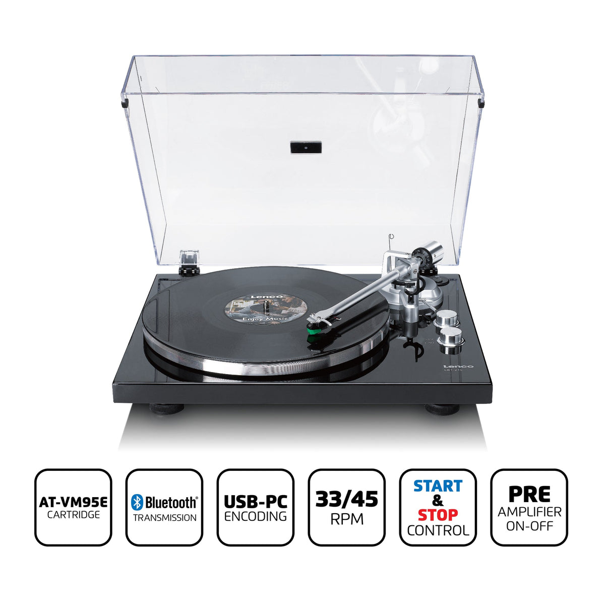 LENCO LBT-215BK - Record player with Bluetooth [Tech & Turntables]