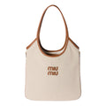 MIU MIU Canvas and Leather Ivy Bag 'Beige Brandy' 5BG231-ACRN-F062F - MIU MIU Professional Edition
