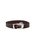 Molebo Triple Hardware Ostrich Embossed Belt