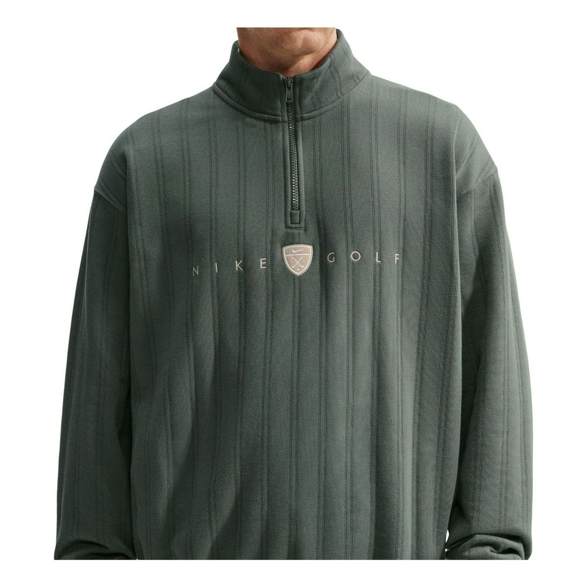 Nike Fairway Fresh Therma-FIT Oversized 1 2-Zip Golf T-Shirt 'Camo Green Limestone' II0770-303
