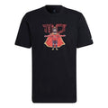 Men's adidas Cartoon Character Printing Round Neck Short Sleeve Black T-Shirt HA0909