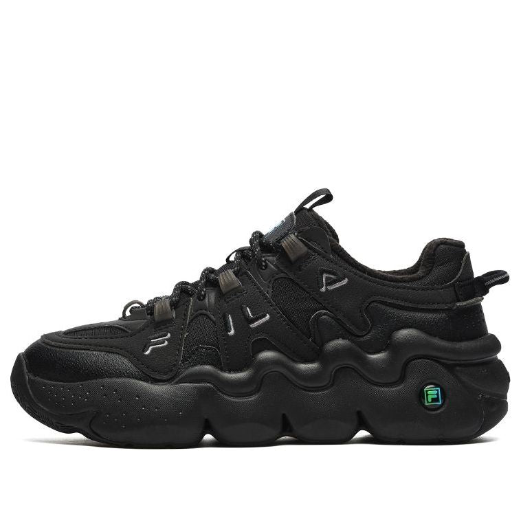 (WMNS) FILA Panini We Velour Retro Basketball Shoes 'Black' F12W242127FBK